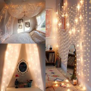 Guirlande de fête lumineuse décoratif 100 LED - 10M jaune