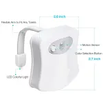 8/16 Color LED Smart Sensor Light Toilet Lid Night Light Motion Sensor