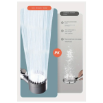 Turbocharged Shower Head With 3 Modes And Massage Filter