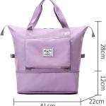 Sac de voyage pliable de grande capacité Sac fourre-tout MAUVE