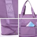 Sac de voyage pliable de grande capacité Sac fourre-tout MAUVE