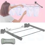 Seche Linge Mural et Pliable - GRIS