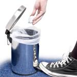 Ensemble Poubelle avec pédale 3l + brosse WC Inox brillant