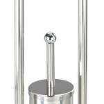 Porte Papier Toilette avec Brosse WC - INOX
