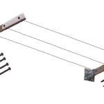 Sèche Linge Mural et Pliable - NOIR