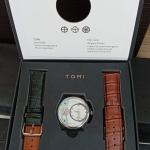 Montre de luxe Tomi Face Gear pour homme – Coffret élégant
