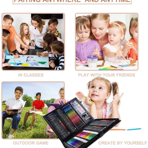 Coffret de Dessin Professionnel 208 Pièces pour Enfants