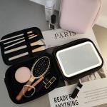 Travel Makeup Bag with LED Lighted Mirror
