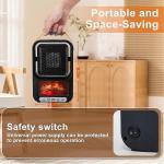 Mini chauffage d'appoint intelligent à flamme 3D