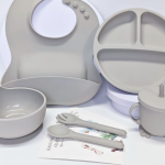 Kit Repas Bébé 6 Pièces Silicone Sans BPA
