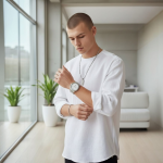 Pack Montre Homme Acier Inoxydable avec Collier et Bracelet MP004