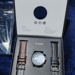 Montre de luxe Tomi Face Gear T-105 pour homme – Coffret élégant