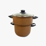 Batterie de Cuisine - 100% Granite - 14 pièces - Marron